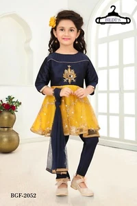 Indian Ethnic Wear for girls party wear mehndi outfit frock churidar uk size - Picture 1 of 8