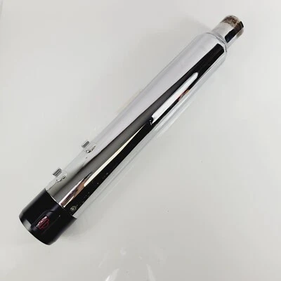 Silenciador de escape derecho cromado con punta negra Harley 17-25 CVO Touring individual Foto 1 de 4