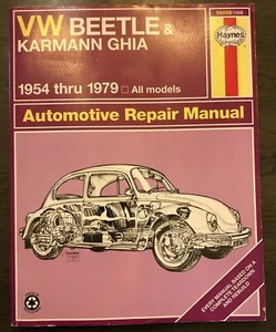 VW Beetle & Karmann Ghia 1954-1979 Repair Manual Used Good Condition Book - Picture 1 of 7