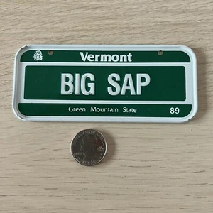 1989 Vermont Big Sap Mini Fahrrad Müsli Premium Nummernschild LP22 - Bild 1 von 2