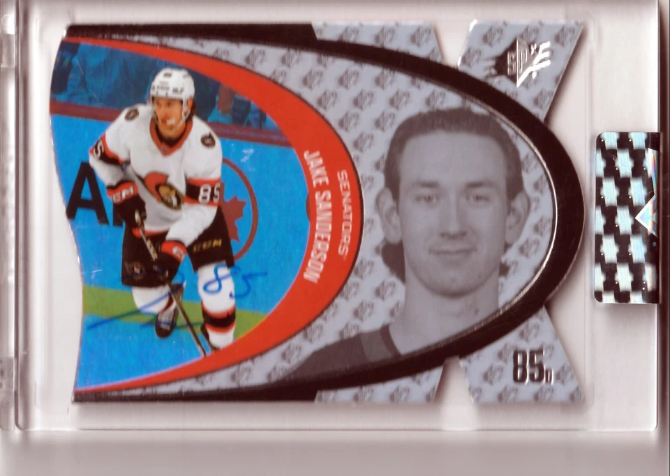  2022-23 Upper Deck Clear Cut Signature Vintage Views #SVVSA Jake Sanderson SP - Image 1 of 1