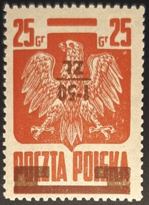 Stamps, Poland: Goznak. Fi376a-No, form III, type 1. Errors - Image 1 of 2