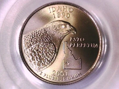 2007 P Washington Idaho State Quarter PCGS MS 68 Satin Finish 12857271 - Image 1 of 3