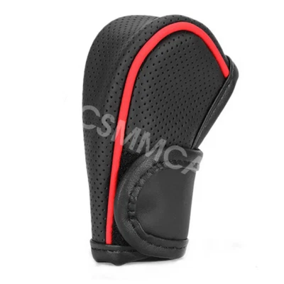 Car Interior Gear Shift Knob Cover Shifter Grip Handle Protector Genuine Leather - Image 1 of 4