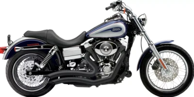 Cobra 6229B Speedster Swept Short Exhaust Black 2012-2017 Harley Dyna 1800-1469 - Image 1 of 4