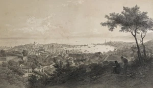 Rare View of Genoa Italy antique engraving Giovan Battista Molinelli - Picture 1 of 15