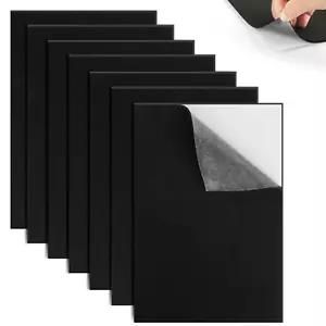 7 Stück Selbstklebende Schaumstoffplatte, EVA Moosgummi Platten, Schwarz Schaums - Bild 1 von 7