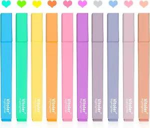10Pcs Aesthetic Bible Highlighters Chisel Tip MarkersAssorted Color Candy High - Picture 1 of 7