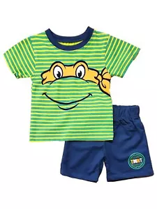 Infant Boys TMNT Ninja Turtles Michelangelo T-Shirt & Shorts Set 18 Month - Picture 1 of 2