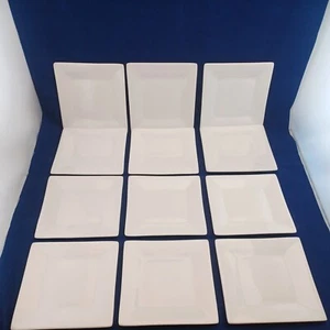 CRATE & BARREL Set of 12 Square 6 " White Appetizer Hors D’oeuvres New Open Box - Picture 1 of 17