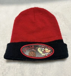 Chicago bulls Hat Beanie Looney Tunes Taz Vintage Black Cap Winter Toque - Picture 1 of 5