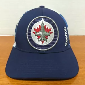 Winnipeg Jets Hat Cap Snap Back Reebok Big Logo Hockey Blue NHL - Picture 1 of 12