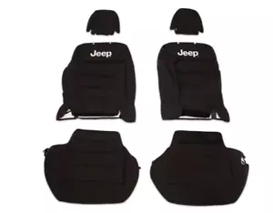 11-12 Jeep Wrangler JK 4-Door Neoprene Front and Rear Seat Covers Black - Bild 1 von 4