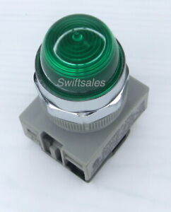 IDEC APW299D-G-120V 22mm Oil-Tight Panel Mount Green LED Pilot Indicator Light