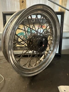 Harley OEM Knucklehead Panhead Kelsey Hayes 16" Star Hub Wheel Rim Spokes 348e - Picture 1 of 23
