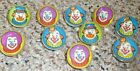 SUPER BALLS CLEAR WITH CLOWNS FACE INSIDE LOT OF (10) 1 1/2" DIAMETER 2-sided
