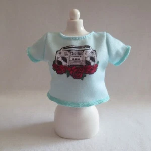 NEW! 2022 Barbie Big City Big Dreams Lyla Doll Blue T-Shirt Top ~ Curvy Clothing - Picture 1 of 3