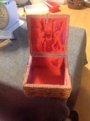 Rope Basket with Lid Craft  - Pink Threaded Through - Image 1 of 4