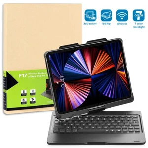 iPad Keyboard Case for 13-inch iPad Air 2024 iPad Pro 12.9 Slim Protective Cover - Picture 1 of 14