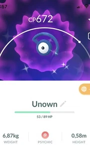 Shiny Unown D Pokemon Gen2 Go Same /30 Day Pokémon Johto Dex Registrierung - Bild 1 von 1