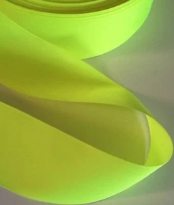 2 1/4" Berwick Neon Flourescent Yellow Solid Grosgrain Ribbon 5 Yards - Picture 1 of 1