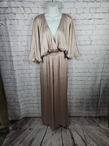Wishlist Apparel Satin Beige Romper Womens Size Med - Picture 1 of 10
