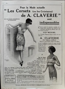 LES CORSETS DE A. CLAVERIE ABBIGLIAMENTO INTIMO DONNA art-déco 1 Pagina 1924 - Photo 1 sur 1