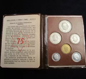 *GUTSE* FRANCO-6, CARTERA OFICIAL FNMT 1975, (6 VALORES), PROOF, SIN CIRCULAR. - Picture 1 of 3
