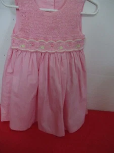 DD) Girls Size 18-24 Months Fully Lined Pink With Button Back Dress By Gymboree - Picture 1 of 11