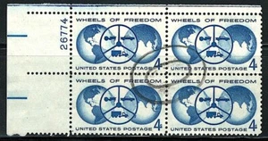 US Block of 4 SON Cancel stamp Scott# 1162, (used) - Picture 1 of 1