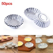 50X MONOUSO Egg Tart Stampo FOIL VASSOI Muffin Casi torta BARATTOLI tritare Strumento fai da te Regno Unito