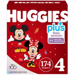 Huggies Plus Diapers Sizes 4-Diaper Size: 4 (22-37 lb/10-17 kg) ----174 COUNT - Picture 1 of 4
