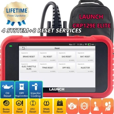 2025 LAUNCH CRP129E ELITE Car OBD2 Scanner Diagnostic Tools AT ABS SRS EBP DPF - Image 1 of 4