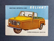 1954 Topps World on Wheels #115 RELIANT 3-Wheeled Bantam British Sports Car