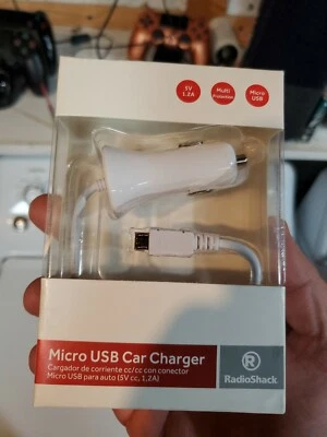 RADIO SHACK 2731118 Cargador Micro USB Coche 5V DC 1.2A, Indicador LED BLANCO Foto 1 de 2