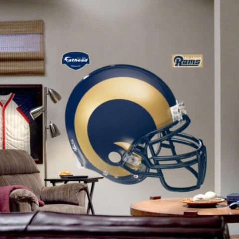 St. Louis Rams FATHEAD Throwback Helmet FULL SIZE 4'9" x 4'3" NFL Wall Graphics Cover