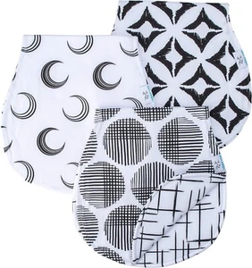 Set of 3 Baby Burp Cloths Unisex Ideal Baby Gift | Super Soft 100%Cotton 10"x20" - Picture 1 of 6