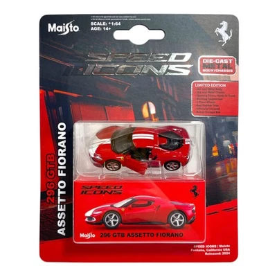 Modellino Auto Maisto 1/64 Ferrari 296 GTB Assetto Fiorano Red - Immagine 1 di 2