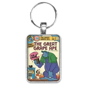 THE GREAT GRAPE APE #1 ICE CREAM COVER Key Ring or Necklace CHARLETON COMICS - Picture 1 of 10