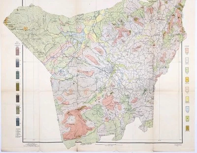 1907  HENDERSON County NORTH CAROLINA  Map ORIGINAL (24X24) HENDERSONVILLE - Image 1 of 4