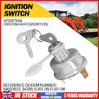 New Ignition Switch With Two Keys Fits For 12V and 24V Vehicles 4 position 34288