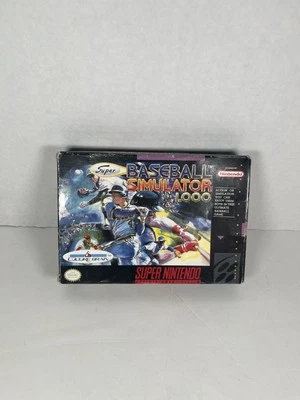 Baseball Simulator 1000 SNES CIB Complete In Box With Manual and Box - TESTED - Image 1 of 4