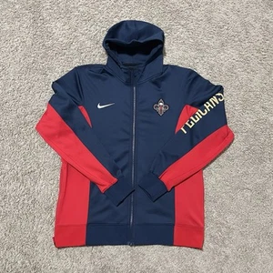 New Orleans Pelicans Hoodie Herren mittelblau rot Nike Authentic Showtime durchgehender Reißverschluss - Bild 1 von 11
