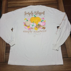 Simply Southern LS Cream Herbst Tee "Simply Blessed" - Größe XL - Bild 1 von 8