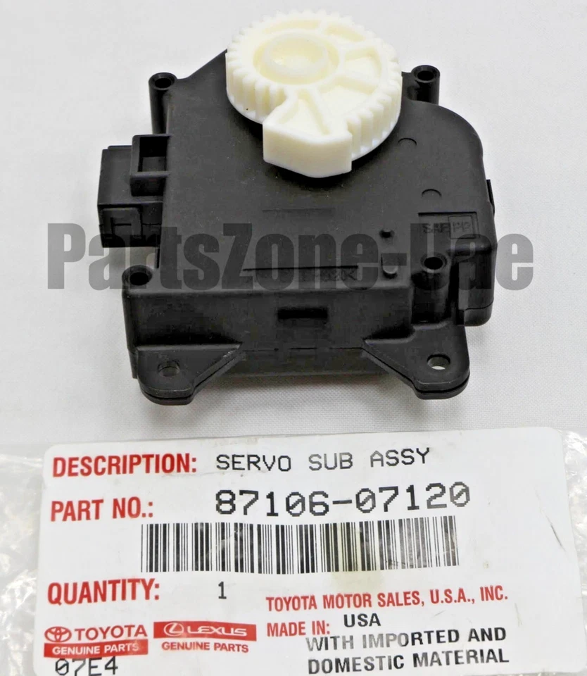 87106-07120 Toyota Avalon Camry Air Conditioner Radiator Damper Servo OEM - Изображение 1 из 1