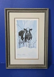 1989 Farmhouse Cow Original Art by Geneva C. Welch, Signed-Limited Edition - Picture 1 of 6