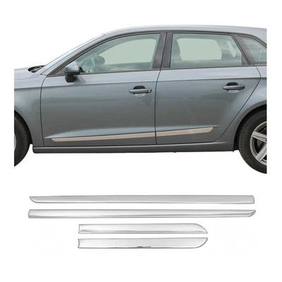 Side Door Molding Trim Skirt Garnish for VW Passat B7 2012-2014 S. Steel 4x - Image 1 of 4