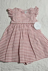 Edgehill Collection Size 6m 100% Cotton Pink Strip Dess &Pant Baby Clothes/FM3 - Picture 1 of 5