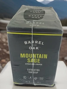 Paquete de 4 jabones exfoliantes en barra de cítricos y enebro salvia montaña barril y roble 6 oz. - Imagen 1 de 4