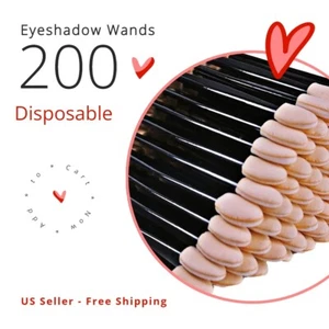 Einweg-Lidschatten-Applikator kurzer Schwamm Dual End Make-up Stäbe Kosmetik - Bild 1 von 5